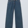 Ample Low Rise Loose Wide Jeans – Sapphire Blue