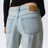Ample Low Rise Loose Wide Jeans – Snow Blue – Light Blue Ample Low Rise Loose Wide Jeans – Snow Blue – Light Blue