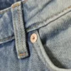 Ample Low Rise Loose Wide Jeans – Stained Blue