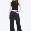 Ample Mid Rise Loose Wide Leg Jeans – Slub Rinse – Dark Blue Ample Mid Rise Loose Wide Leg Jeans – Slub Rinse – Dark Blue