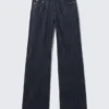 Ample Mid Rise Loose Wide Leg Jeans – Slub Rinse – Dark Blue Ample Mid Rise Loose Wide Leg Jeans – Slub Rinse – Dark Blue