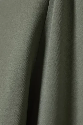 Annie Long-Sleeved Boat-Neck Top – Dusty Khaki Green