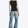 Annie Sleeveless Boat-Neck Top – Black Annie Sleeveless Boat-Neck Top – Black