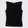 Annie Sleeveless Boat-Neck Top – Black Annie Sleeveless Boat-Neck Top – Black
