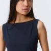 Annie Sleeveless Boat-Neck Top – Dark Blue Annie Sleeveless Boat-Neck Top – Dark Blue