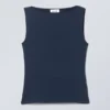Annie Sleeveless Boat-Neck Top – Midnight Blue Annie Sleeveless Boat-Neck Top – Midnight Blue