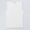 Annie Sleeveless Boat-Neck Top – White Annie Sleeveless Boat-Neck Top – White