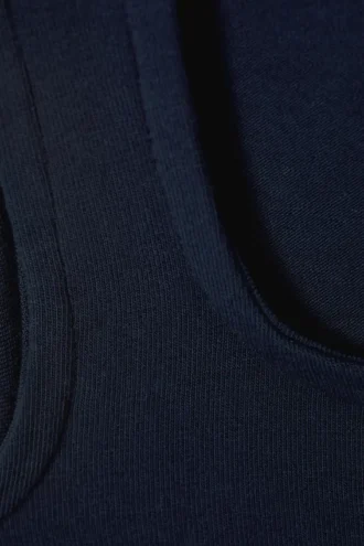 Antonia Square Neck Top – Dark Blue