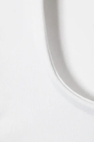 Antonia Square Neck Top – White