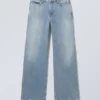 Area Mid Rise Loose Wide Jeans – Blue Fade – Medium Blue Area Mid Rise Loose Wide Jeans – Blue Fade – Medium Blue