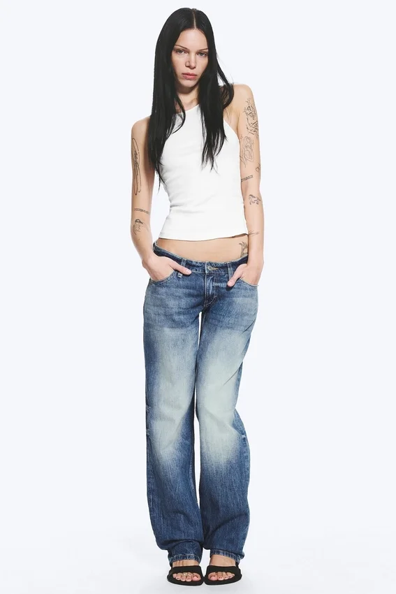 Arrow Low Rise Regular Straight Jeans – Board Blue – Medium Blue Arrow Low Rise Regular Straight Jeans – Board Blue – Medium Blue