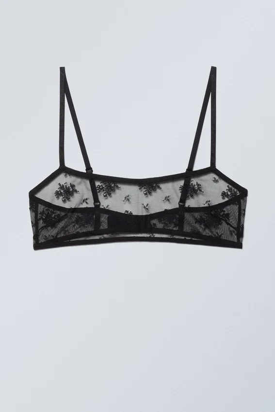 Ash Lace Semi Scooped Bra – Black Lace Ash Lace Semi Scooped Bra – Black Lace