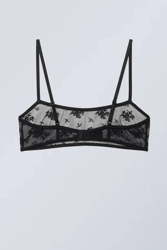 Ash Lace Semi Scooped Bra – Black Lace Ash Lace Semi Scooped Bra – Black Lace