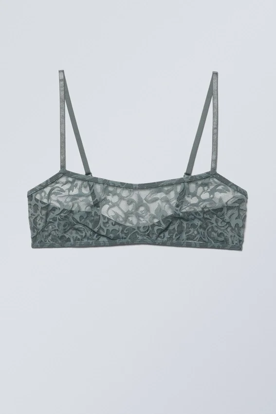 Ash Lace Semi Scooped Bra – Grey Lace Ash Lace Semi Scooped Bra – Grey Lace