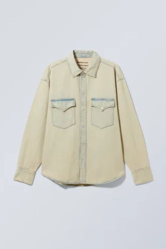 Ash Longsleeve Denim Shirt – Sunbleached Ash Longsleeve Denim Shirt – Sunbleached
