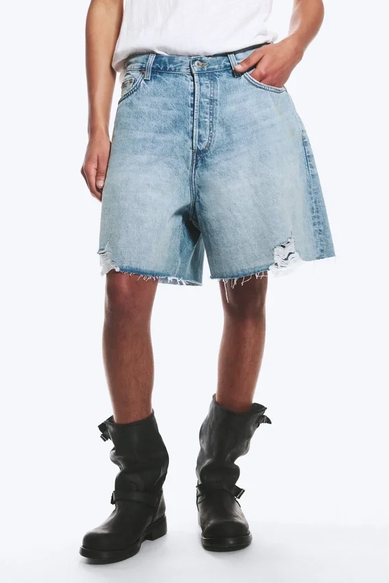Ash Loose Denim Shorts – Kimberly Worn – Medium Blue Ash Loose Denim Shorts – Kimberly Worn – Medium Blue