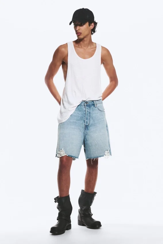 Ash Loose Denim Shorts – Kimberly Worn – Medium Blue Ash Loose Denim Shorts – Kimberly Worn – Medium Blue