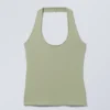 Astrid Halterneck Top – Light Khaki Green Astrid Halterneck Top – Light Khaki Green