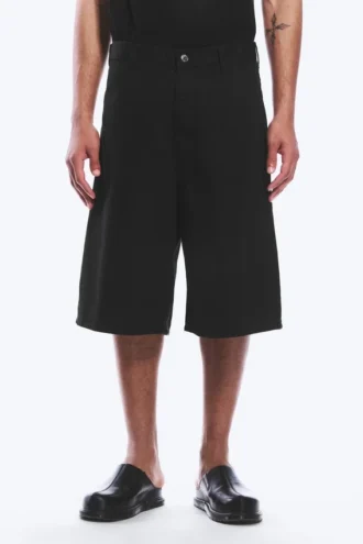 Astro Loose Baggy Linen-Blend Shorts – Black Astro Loose Baggy Linen-Blend Shorts – Black
