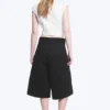 Astro Loose Baggy Linen-Blend Shorts – Black