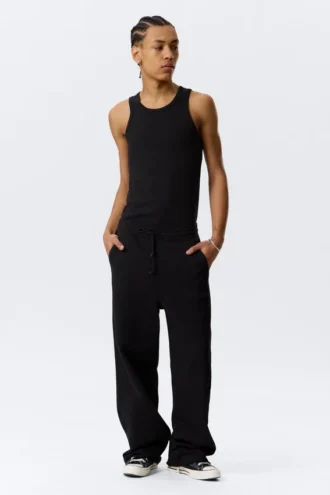 Astro Loose Terry Sweatpants – Black