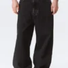 Astro Mid Rise Baggy Faux Leather Pocket Jeans – Black Rinse – Black Astro Mid Rise Baggy Faux Leather Pocket Jeans – Black Rinse – Black