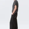 Astro Mid Rise Baggy Faux Leather Pocket Jeans – Black Rinse – Black Astro Mid Rise Baggy Faux Leather Pocket Jeans – Black Rinse – Black