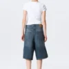 Astro Mid Rise Loose Baggy Denim Shorts – Blue Hymn – Medium Blue Astro Mid Rise Loose Baggy Denim Shorts – Blue Hymn – Medium Blue