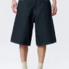 Astro Mid Rise Loose Baggy Denim Shorts – Blue Rinse – Dark Blue Astro Mid Rise Loose Baggy Denim Shorts – Blue Rinse – Dark Blue