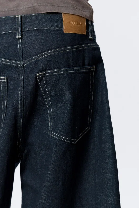 Astro Mid Rise Loose Baggy Denim Shorts – Blue Rinse – Dark Blue Astro Mid Rise Loose Baggy Denim Shorts – Blue Rinse – Dark Blue