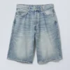 Astro Mid Rise Loose Baggy Denim Shorts – Blue Stream – Medium Blue Astro Mid Rise Loose Baggy Denim Shorts – Blue Stream – Medium Blue