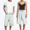Astro Mid Rise Loose Baggy Denim Shorts – Citizen Blue – Light Blue Astro Mid Rise Loose Baggy Denim Shorts – Citizen Blue – Light Blue