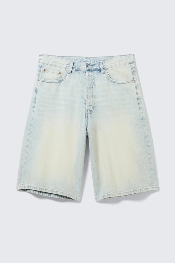 Astro Mid Rise Loose Baggy Denim Shorts – Citizen Blue – Light Blue Astro Mid Rise Loose Baggy Denim Shorts – Citizen Blue – Light Blue