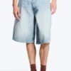 Astro Mid Rise Loose Baggy Denim Shorts – Kimberley Blue – Light Blue Astro Mid Rise Loose Baggy Denim Shorts – Kimberley Blue – Light Blue