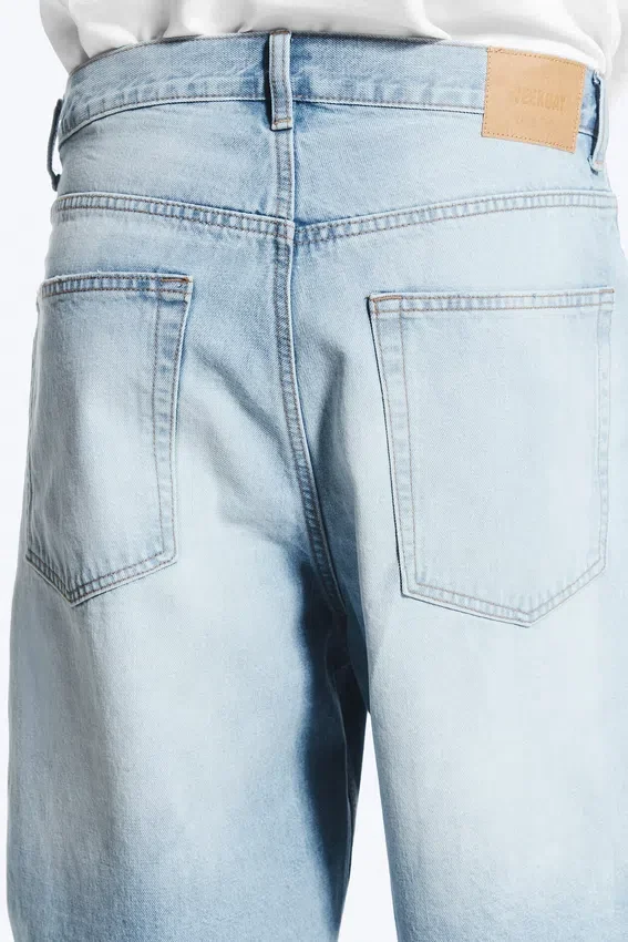Astro Mid Rise Loose Baggy Denim Shorts – Kimberley Blue – Light Blue Astro Mid Rise Loose Baggy Denim Shorts – Kimberley Blue – Light Blue