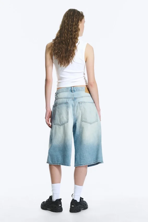 Astro Mid Rise Loose Baggy Denim Shorts – Kimberley Blue – Light Blue Astro Mid Rise Loose Baggy Denim Shorts – Kimberley Blue – Light Blue