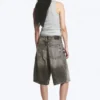 Astro Mid Rise Loose Baggy Denim Shorts – Redondo Black – Black Astro Mid Rise Loose Baggy Denim Shorts – Redondo Black – Black