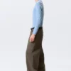 Astro Mid Rise Loose Baggy Leg Structured Trousers – Dark Brown Astro Mid Rise Loose Baggy Leg Structured Trousers – Dark Brown