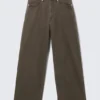 Astro Mid Rise Loose Baggy Leg Structured Trousers – Dark Brown Astro Mid Rise Loose Baggy Leg Structured Trousers – Dark Brown