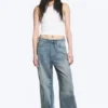 Astro Mid Rise Loose Baggy Twist Jeans – Gloria Blue – Medium Blue Astro Mid Rise Loose Baggy Twist Jeans – Gloria Blue – Medium Blue