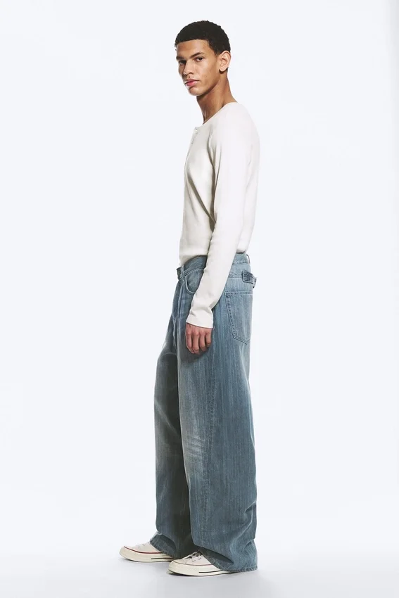 Astro Mid Rise Loose Baggy Twist Jeans – Gloria Blue – Medium Blue Astro Mid Rise Loose Baggy Twist Jeans – Gloria Blue – Medium Blue