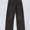 Astro Mid Rise Loose Baggy Unisex Jeans – Black Stream Astro Mid Rise Loose Baggy Unisex Jeans – Black Stream