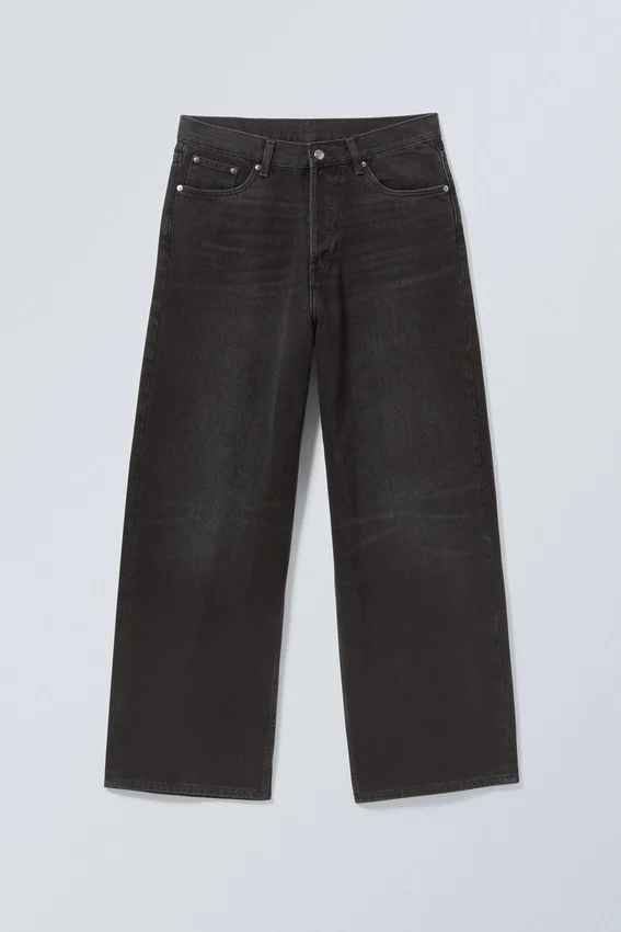Astro Mid Rise Loose Baggy Unisex Jeans – Black Stream Astro Mid Rise Loose Baggy Unisex Jeans – Black Stream