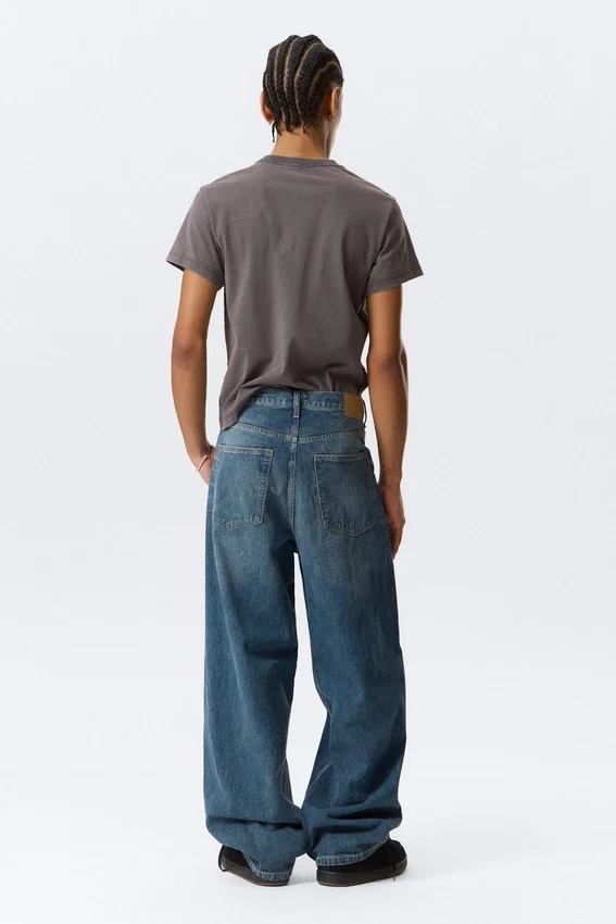 Astro Mid Rise Loose Baggy Unisex Jeans – Blue Hymn – Medium Blue Astro Mid Rise Loose Baggy Unisex Jeans – Blue Hymn – Medium Blue