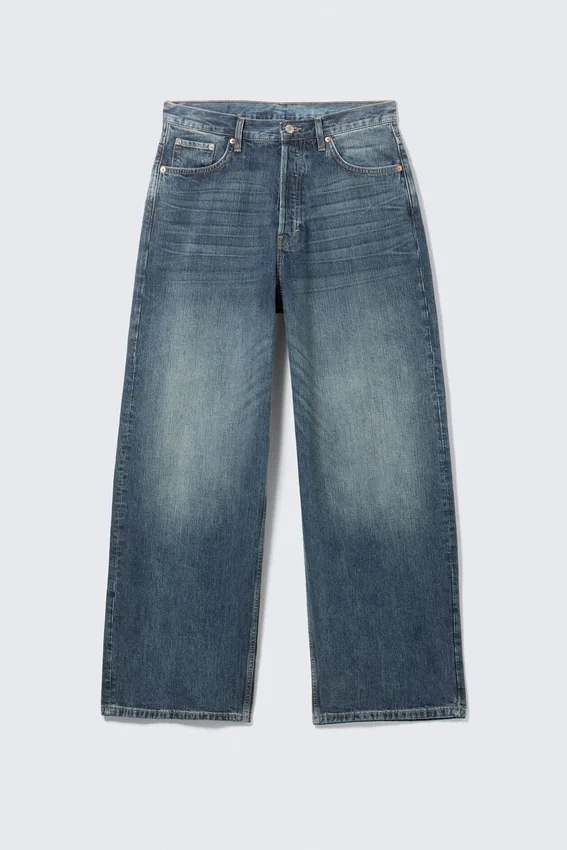 Astro Mid Rise Loose Baggy Unisex Jeans – Blue Hymn – Medium Blue Astro Mid Rise Loose Baggy Unisex Jeans – Blue Hymn – Medium Blue