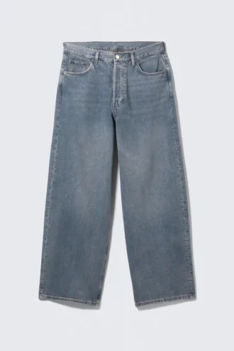 Astro Mid Rise Loose Baggy Unisex Jeans – Blue One – Medium Blue Astro Mid Rise Loose Baggy Unisex Jeans – Blue One – Medium Blue
