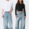 Astro Mid Rise Loose Baggy Unisex Jeans – Blue Stream – Medium Blue Astro Mid Rise Loose Baggy Unisex Jeans – Blue Stream – Medium Blue