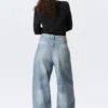Astro Mid Rise Loose Baggy Unisex Jeans – Blue Stream – Medium Blue Astro Mid Rise Loose Baggy Unisex Jeans – Blue Stream – Medium Blue