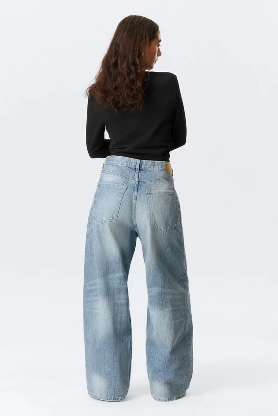 Astro Mid Rise Loose Baggy Unisex Jeans – Blue Stream – Medium Blue Astro Mid Rise Loose Baggy Unisex Jeans – Blue Stream – Medium Blue