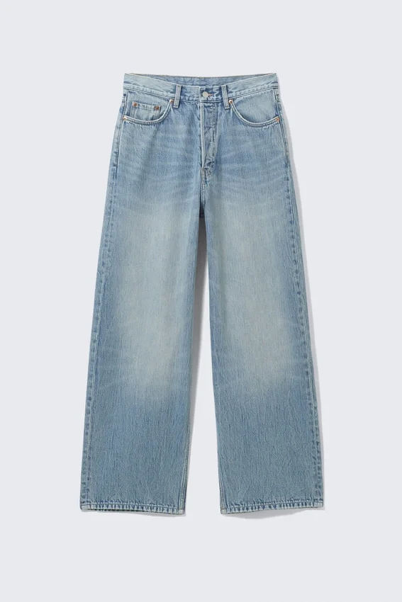Astro Mid Rise Loose Baggy Unisex Jeans – Blue Stream – Medium Blue Astro Mid Rise Loose Baggy Unisex Jeans – Blue Stream – Medium Blue
